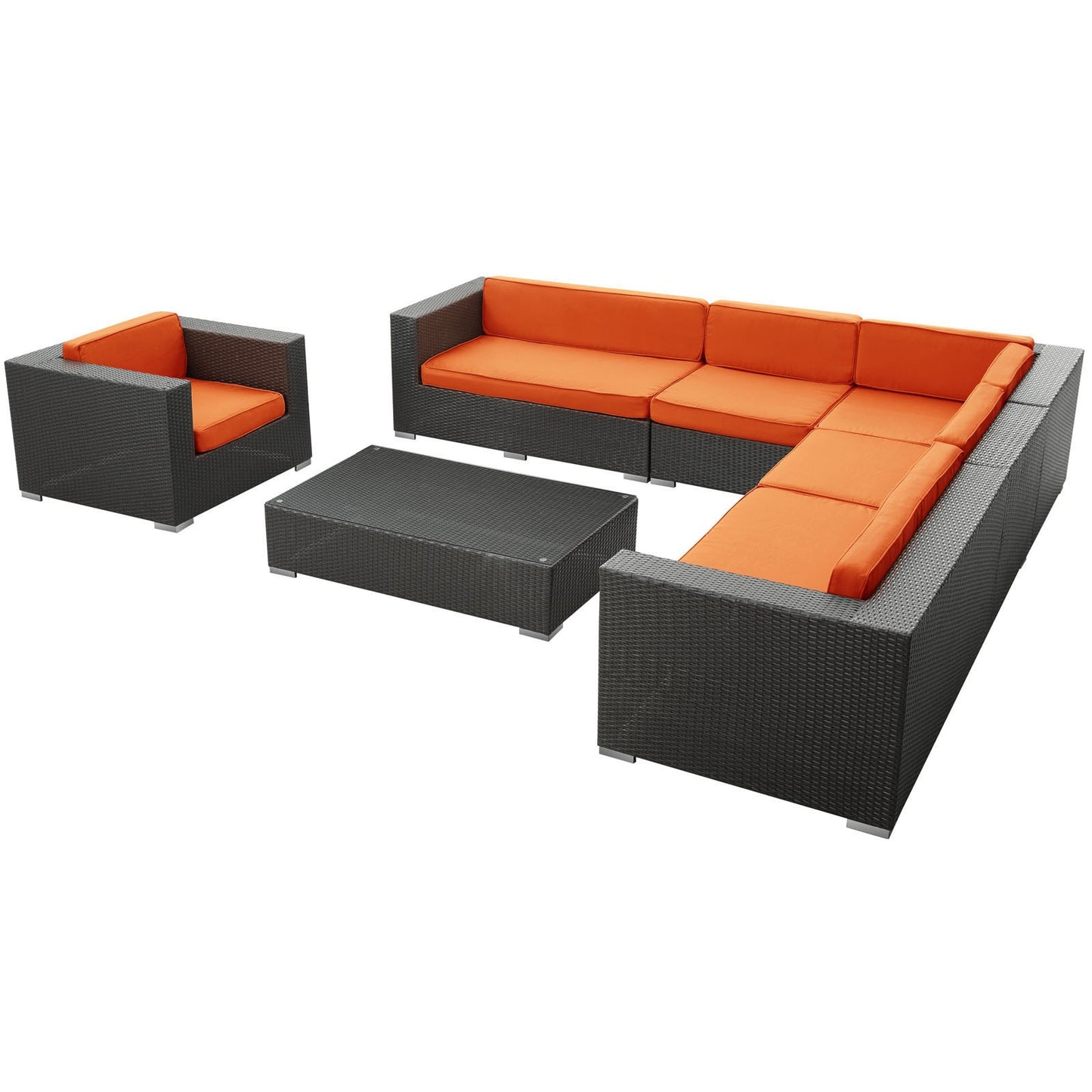 Santa Cruz 7 Piece Outdoor Patio Sectional Set - living-essentials