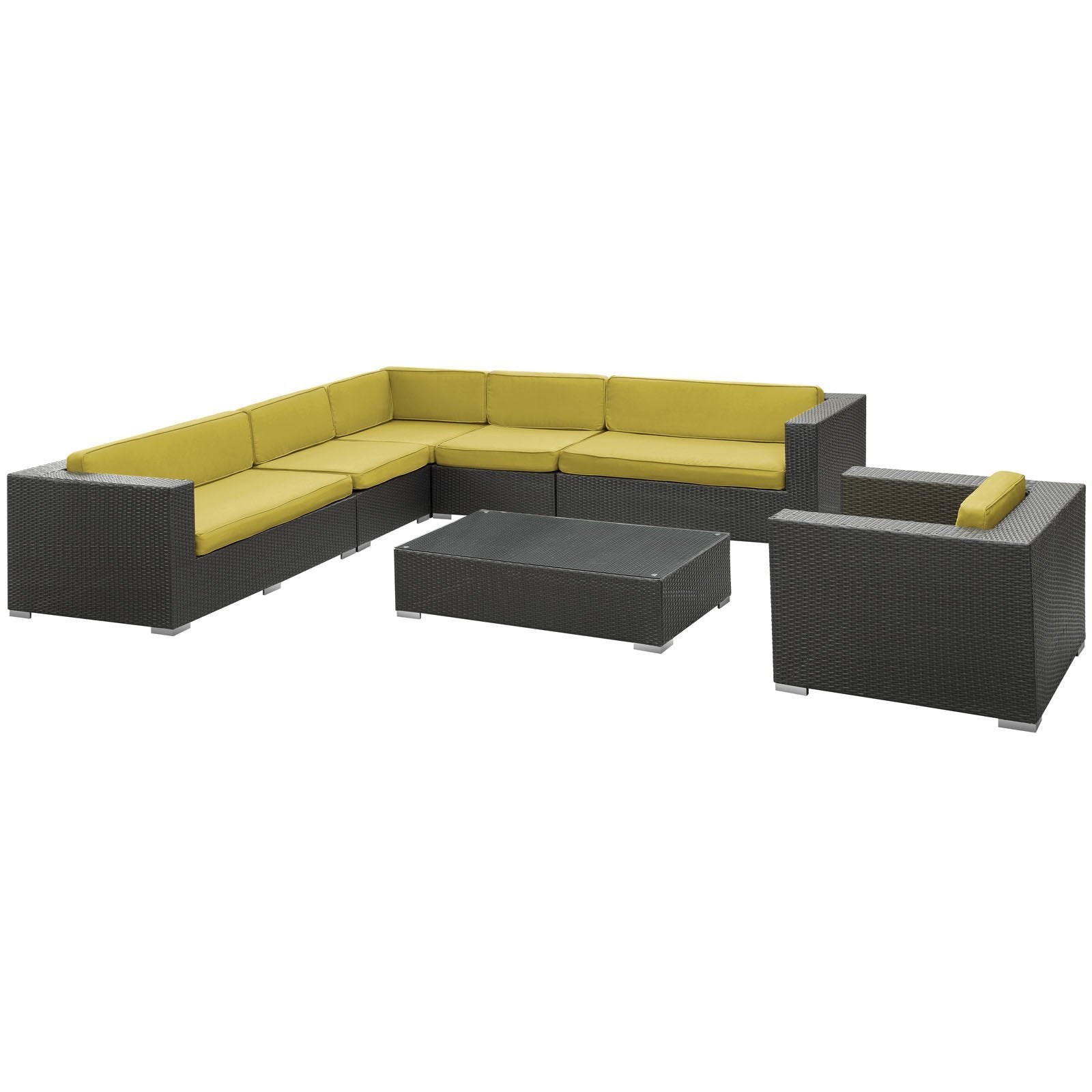Santa Cruz 7 Piece Outdoor Patio Sectional Set - living-essentials