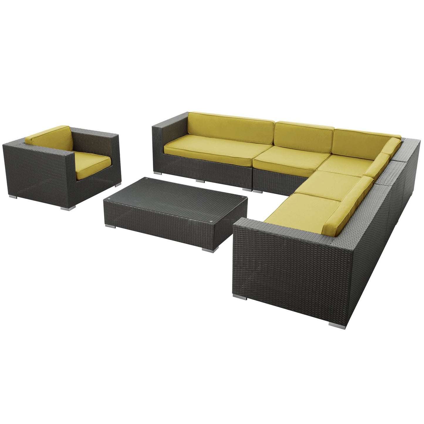 Santa Cruz 7 Piece Outdoor Patio Sectional Set - living-essentials