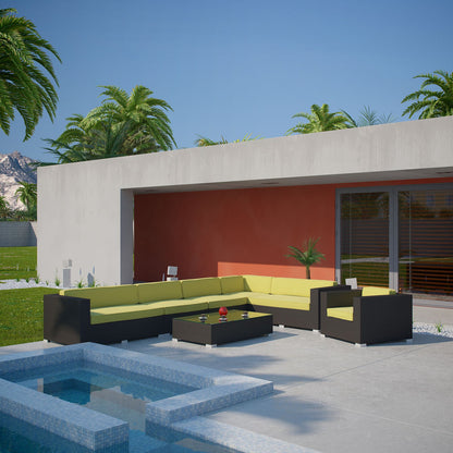 Santa Cruz 7 Piece Outdoor Patio Sectional Set - living-essentials