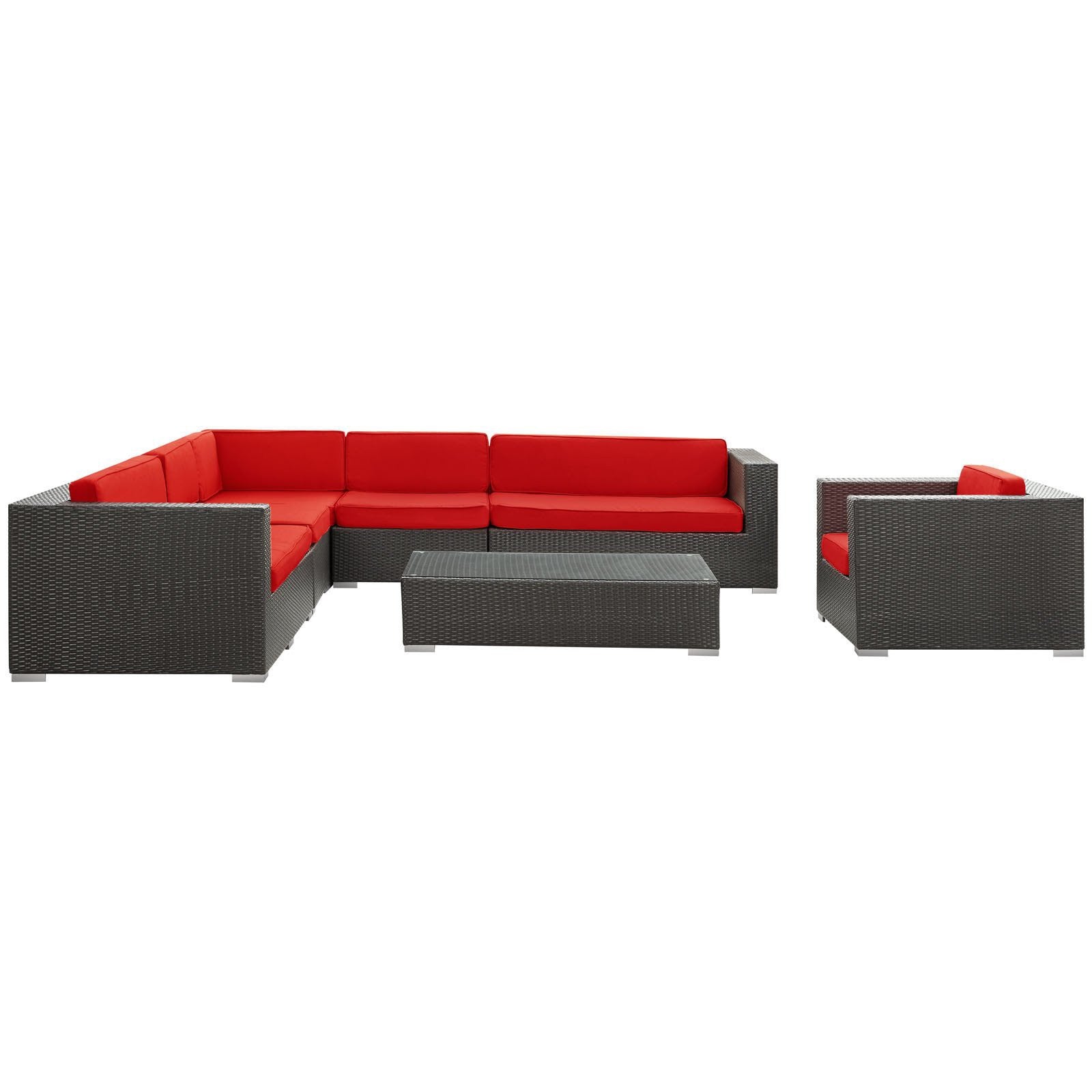 Santa Cruz 7 Piece Outdoor Patio Sectional Set - living-essentials