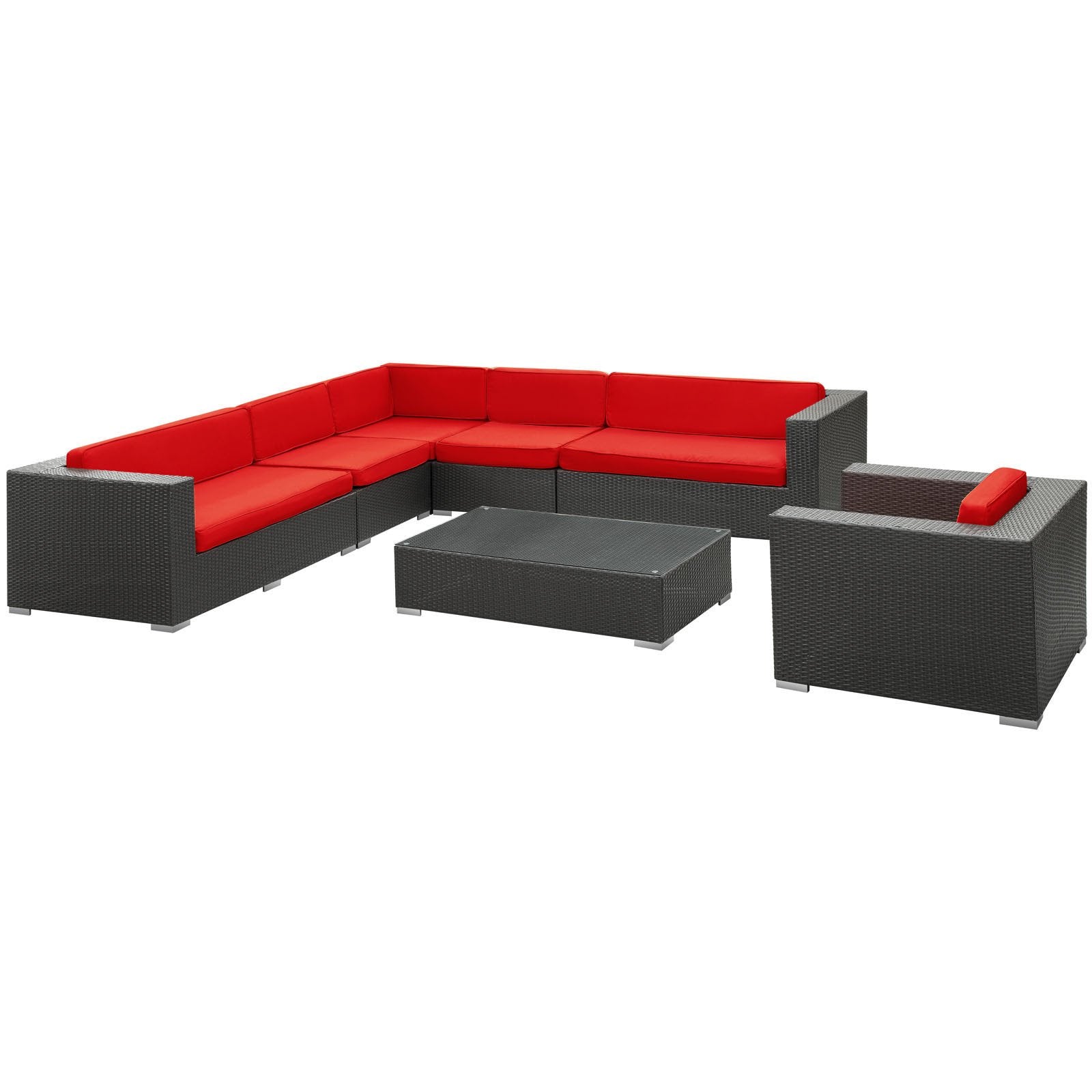 Santa Cruz 7 Piece Outdoor Patio Sectional Set - living-essentials