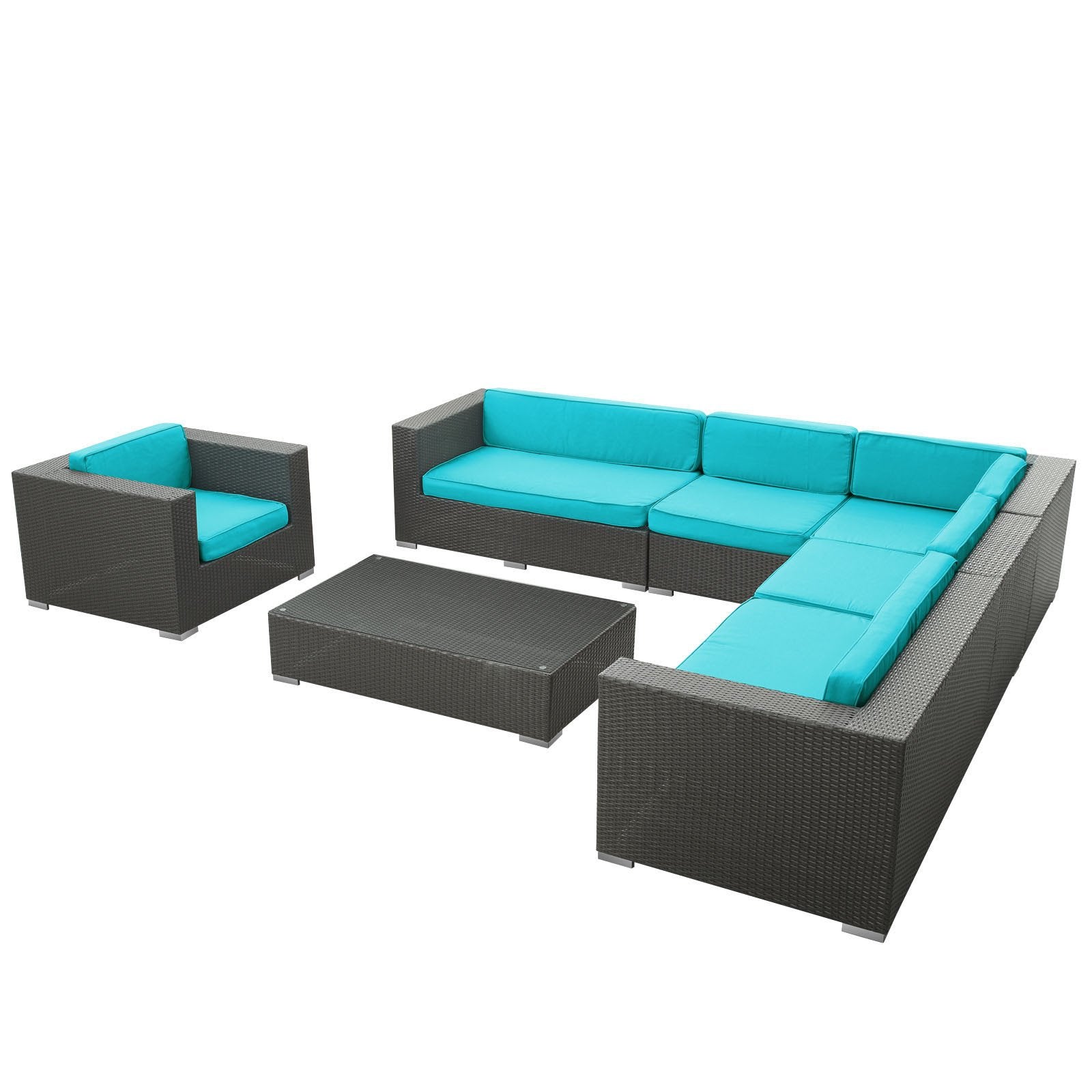 Santa Cruz 7 Piece Outdoor Patio Sectional Set - living-essentials