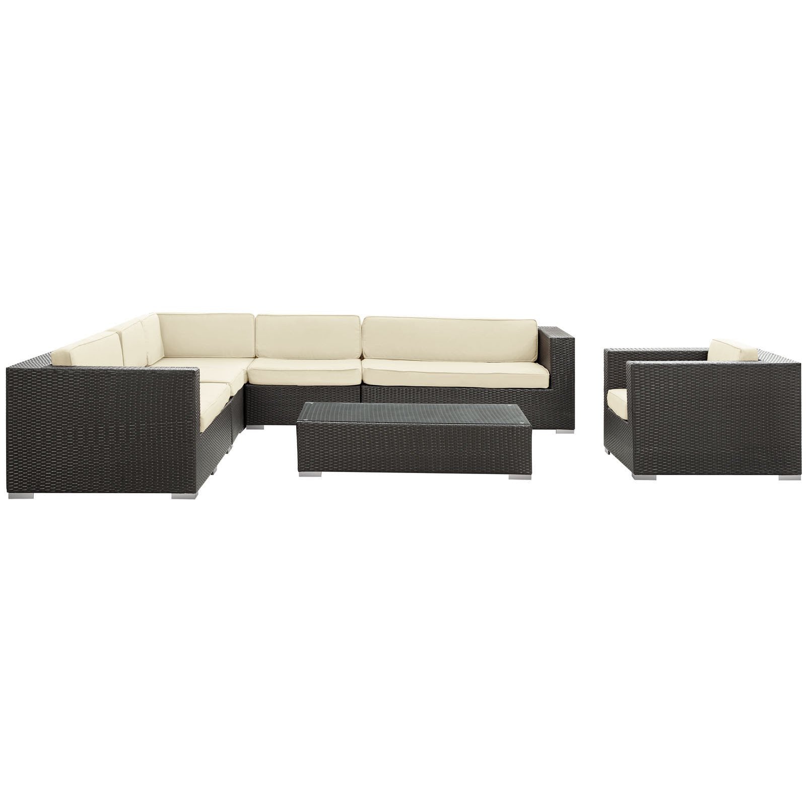 Santa Cruz 7 Piece Outdoor Patio Sectional Set - living-essentials