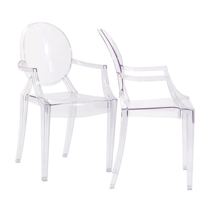 Ghost style Dining Armchairs Set of 2 - living-essentials