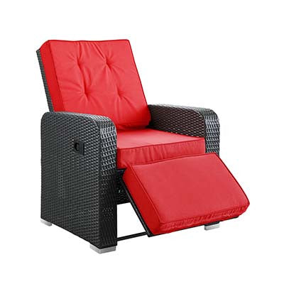 Internoon Patio Outdoor Patio Armchair Recliner - living-essentials