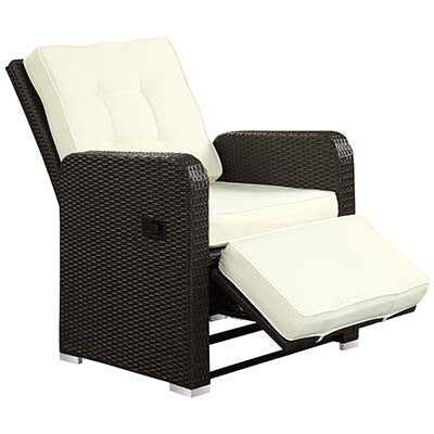 Internoon Patio Outdoor Patio Armchair Recliner - living-essentials