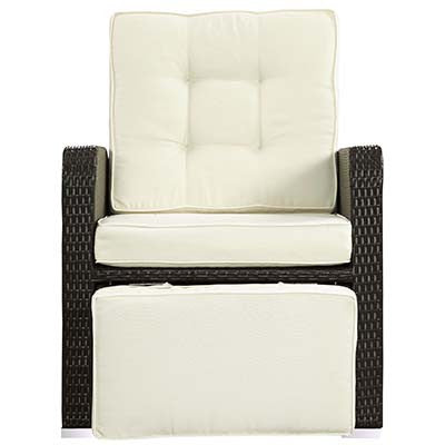 Internoon Patio Outdoor Patio Armchair Recliner - living-essentials