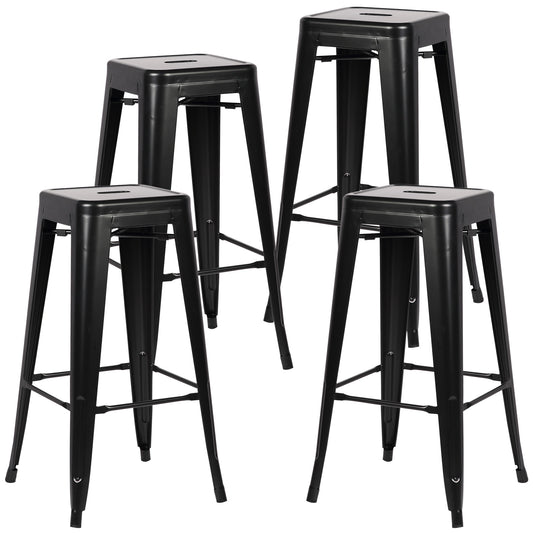 Tolix Style Trattoria 30" Bar/Counter Stool Set of 4 - living-essentials