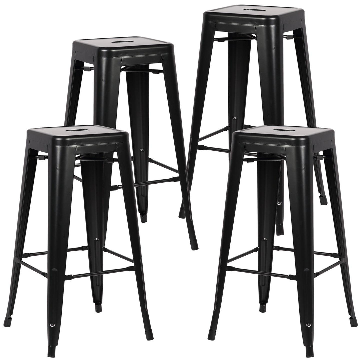 Tolix Style Trattoria 30" Bar/Counter Stool (Set of 4) - living-essentials