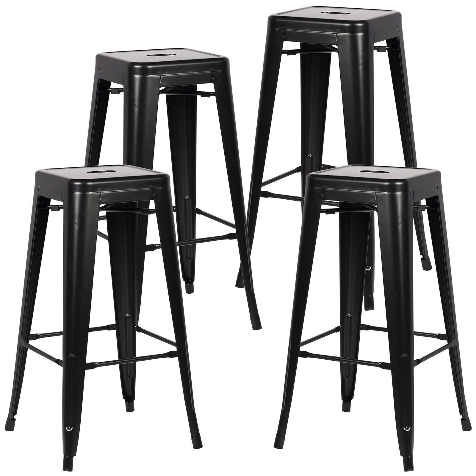 Tolix Style Trattoria 30" Bar/Counter Stool (Set of 4) - living-essentials