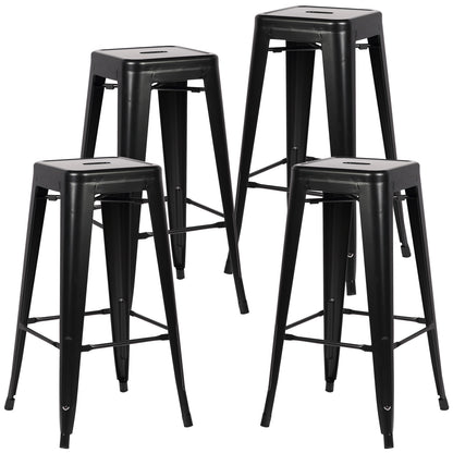 Tolix Style Trattoria 30" Bar/Counter Stool (Set of 4) - living-essentials