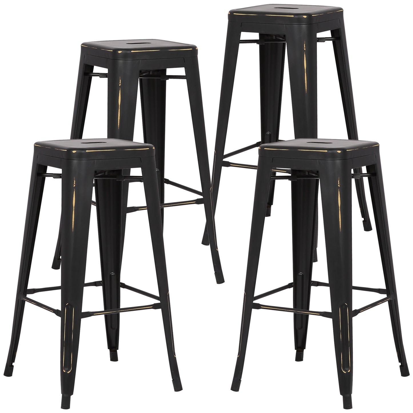 Tolix Style Trattoria 30" Bar/Counter Stool (Set of 4) - living-essentials