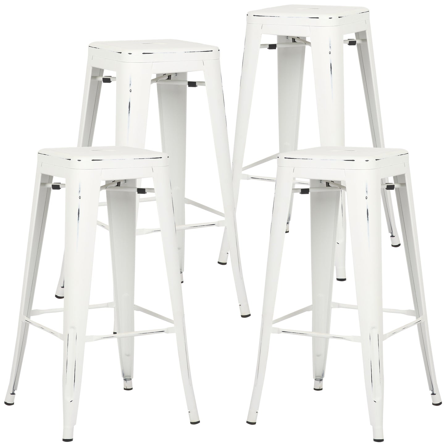 Tolix Style Trattoria 30" Bar/Counter Stool (Set of 4) - living-essentials