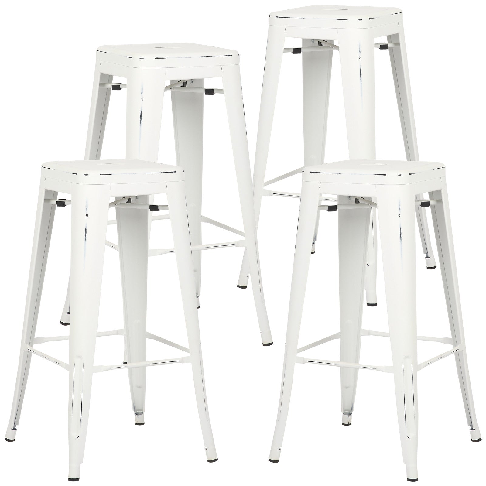 Tolix Style Trattoria 30" Bar/Counter Stool (Set of 4) - living-essentials