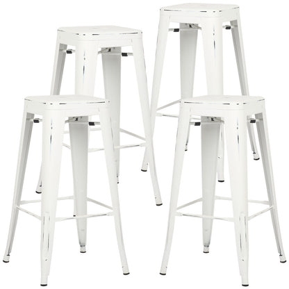 Tolix Style Trattoria 30" Bar/Counter Stool (Set of 4) - living-essentials