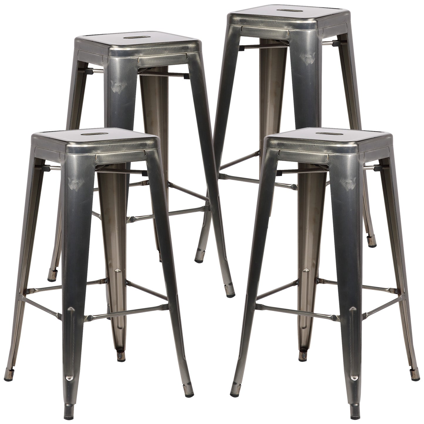 Tolix Style Trattoria 30" Bar/Counter Stool (Set of 4) - living-essentials