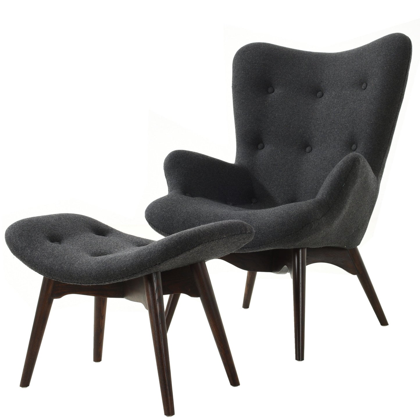 Grant Featherston Style Contour Lounge Chair & Ottoman - living-essentials