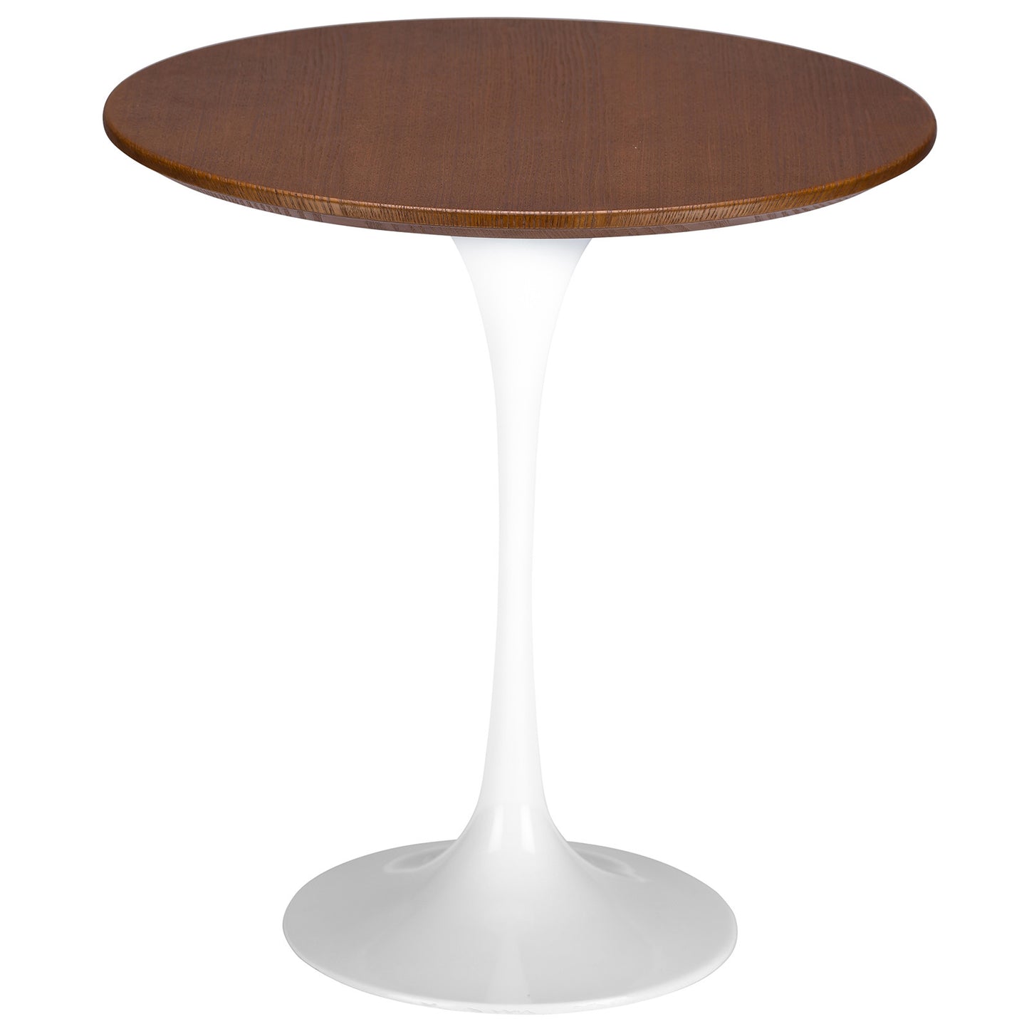 Tulip Style Black Base 20” Walnut Side Table - living-essentials