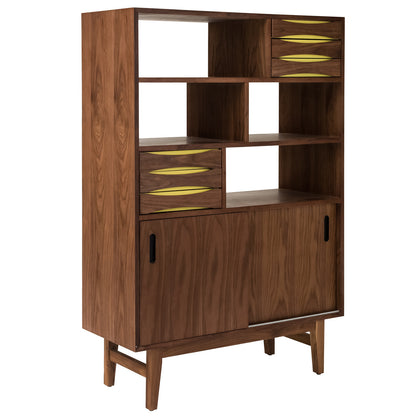 Hana Dark Walnut Retro Storage Unit - living-essentials