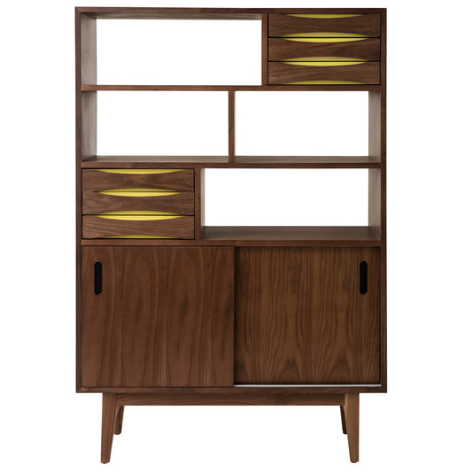 Hana Dark Walnut Retro Storage Unit - living-essentials