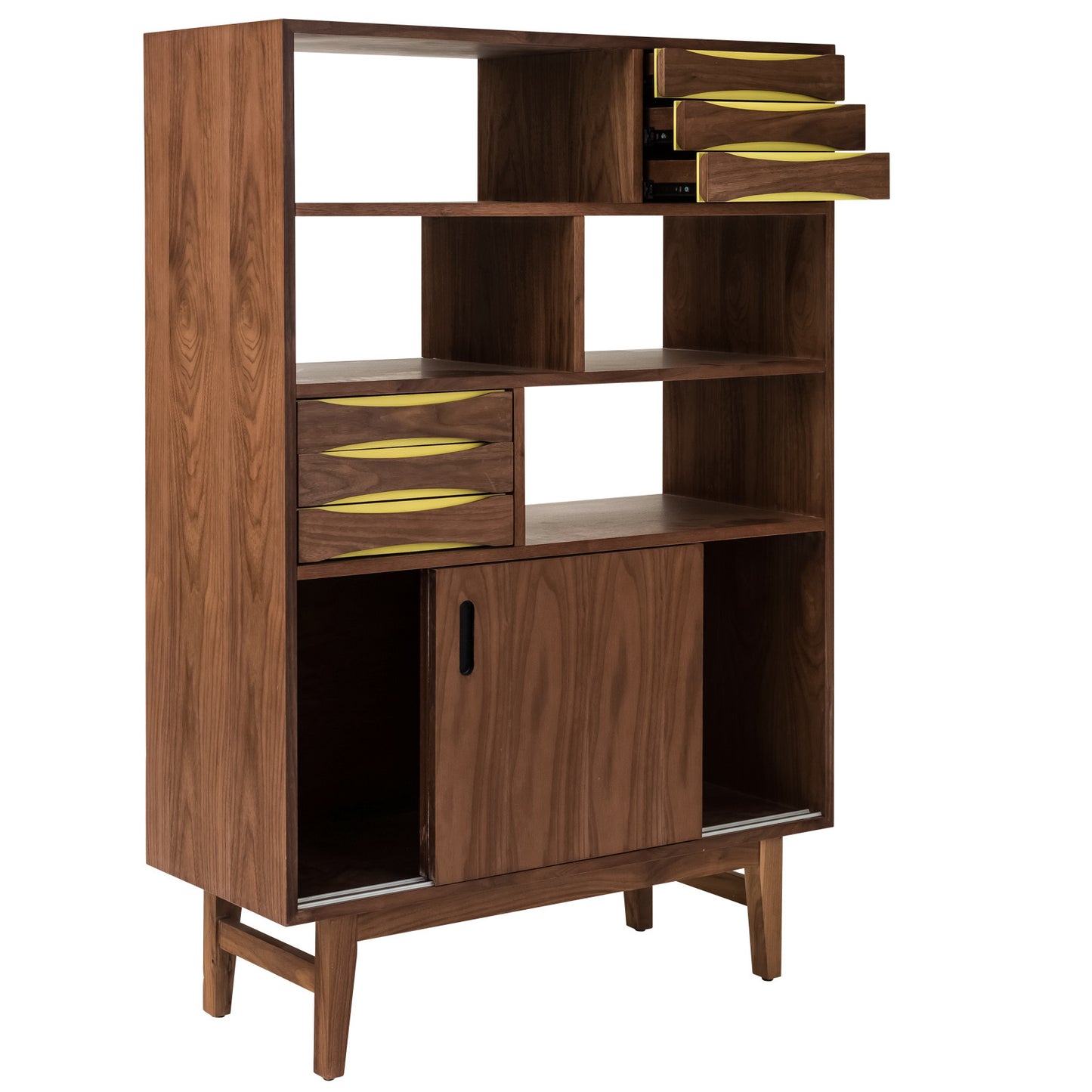 Hana Dark Walnut Retro Storage Unit - living-essentials