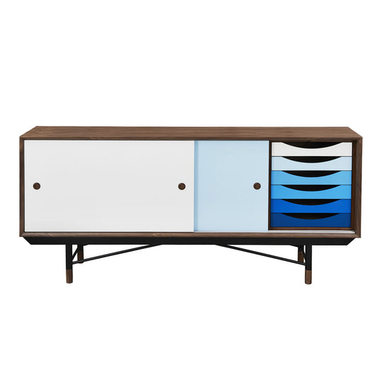Finn Juhl Sky Blue Sideboard Replica - living-essentials