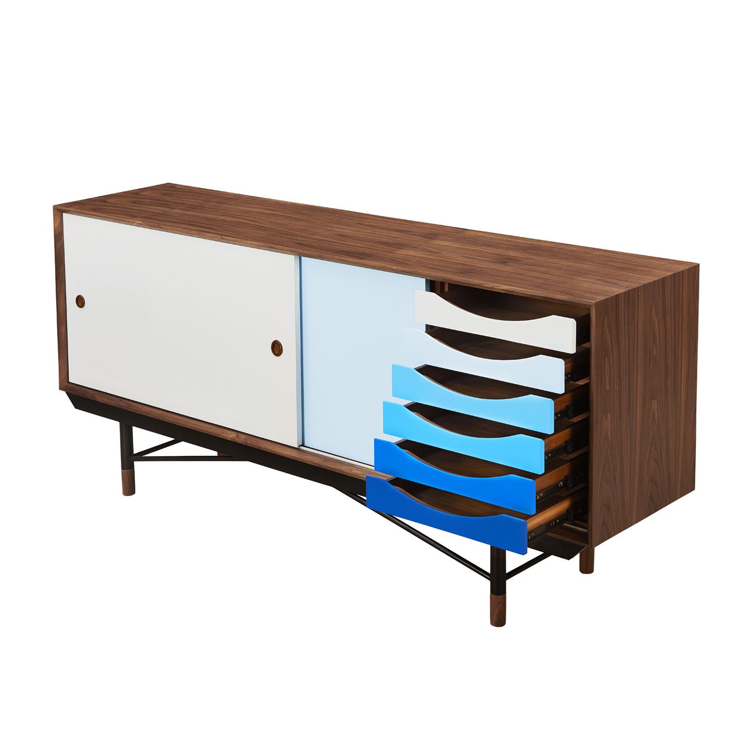 Finn Juhl Sky Blue Sideboard Replica - living-essentials
