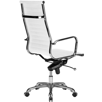 Ribbed High Back Office Chair - living-essentials