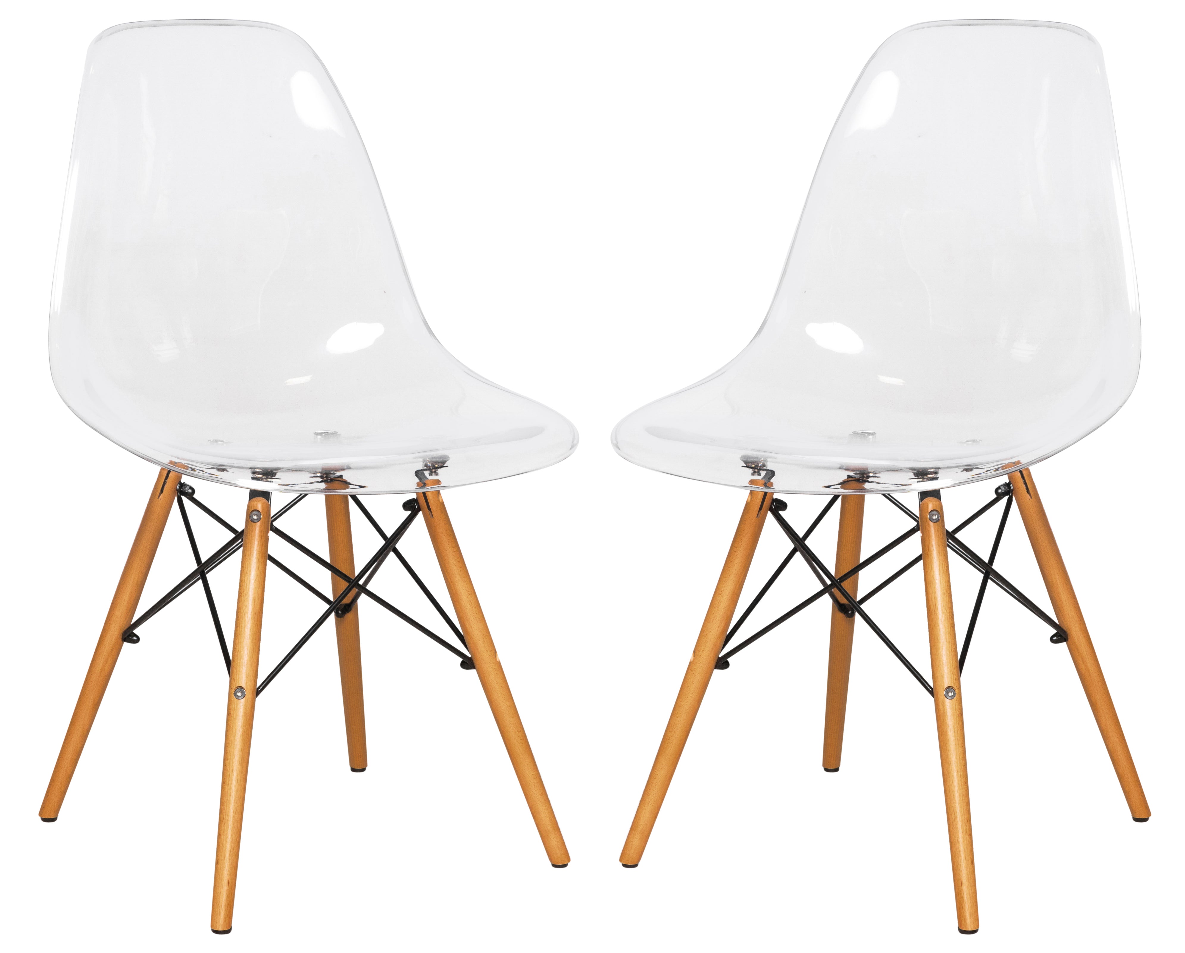 Dover Plastic Molded Dining Side Chair, Set of 2