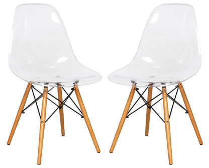 Dover Plastic Molded Dining Side Chair, Set of 2