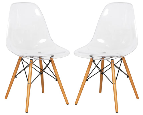 Dover Plastic Molded Dining Side Chair, Set of 2