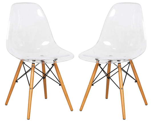 Dover Plastic Molded Dining Side Chair, Set of 2