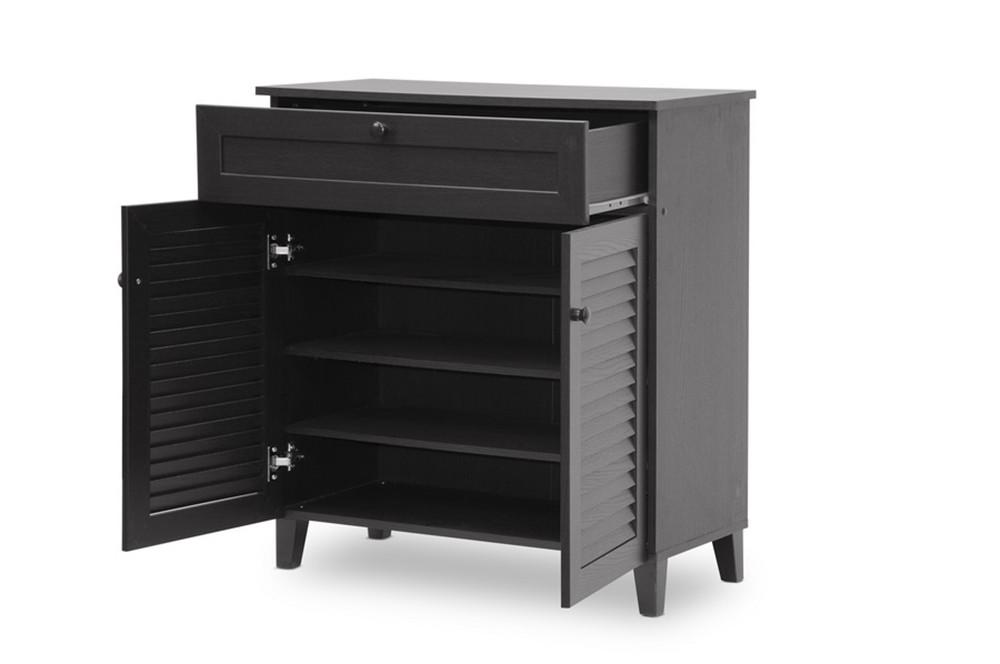 Zackery Espresso Shoe-Storage Cabinet - living-essentials