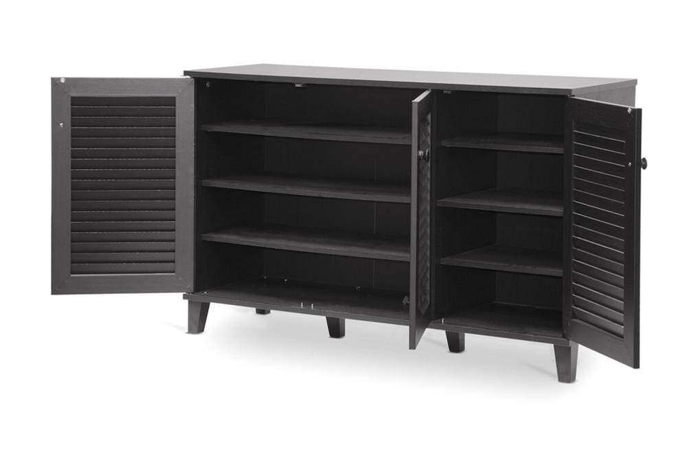 Reece Espresso Shoe Storage Cabinet - living-essentials