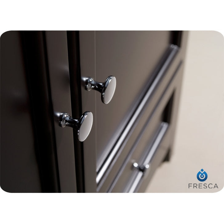 Fresca Oxford 72" Espresso Traditional Double Sink Bathroom Vanity - living-essentials