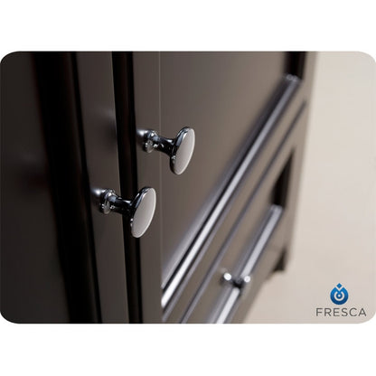 Fresca Oxford 72" Espresso Traditional Double Sink Bathroom Vanity - living-essentials