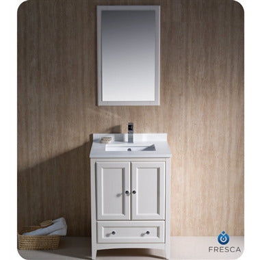Fresca Oxford 24" Antique White Traditional Bathroom Vanity - living-essentials
