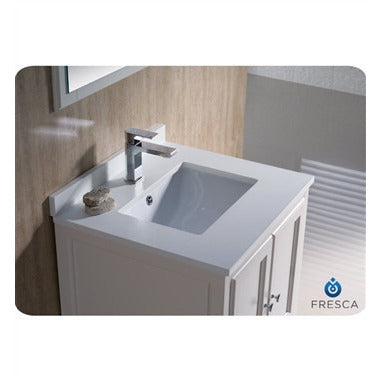 Fresca Oxford 30" Antique White Traditional Bathroom Vanity - living-essentials