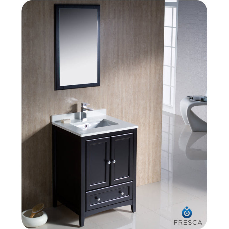 Fresca Oxford 24" Espresso Traditional Bathroom Vanity - living-essentials