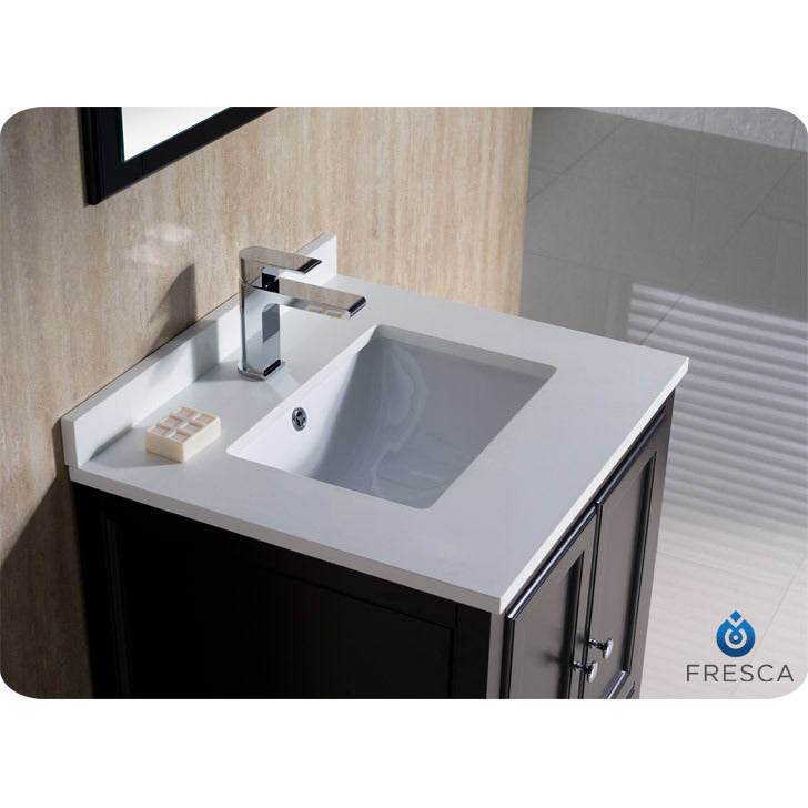 Fresca Oxford 24" Espresso Traditional Bathroom Vanity - living-essentials