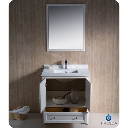 Fresca Oxford 30" Antique White Traditional Bathroom Vanity - living-essentials