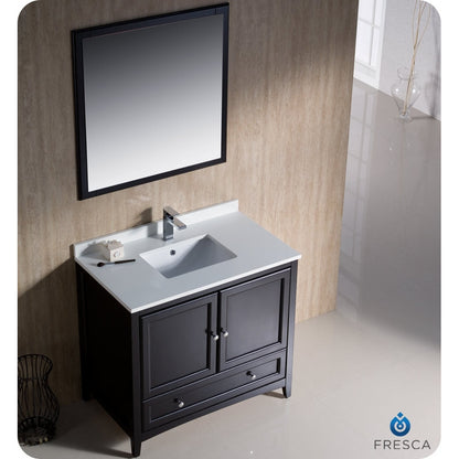 Fresca Oxford 36" Espresso Traditional Bathroom Vanity - living-essentials