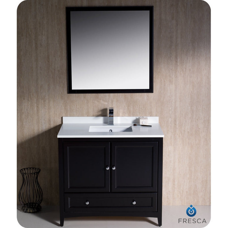 Fresca Oxford 36" Espresso Traditional Bathroom Vanity - living-essentials