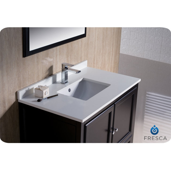 Fresca Oxford 36" Espresso Traditional Bathroom Vanity - living-essentials
