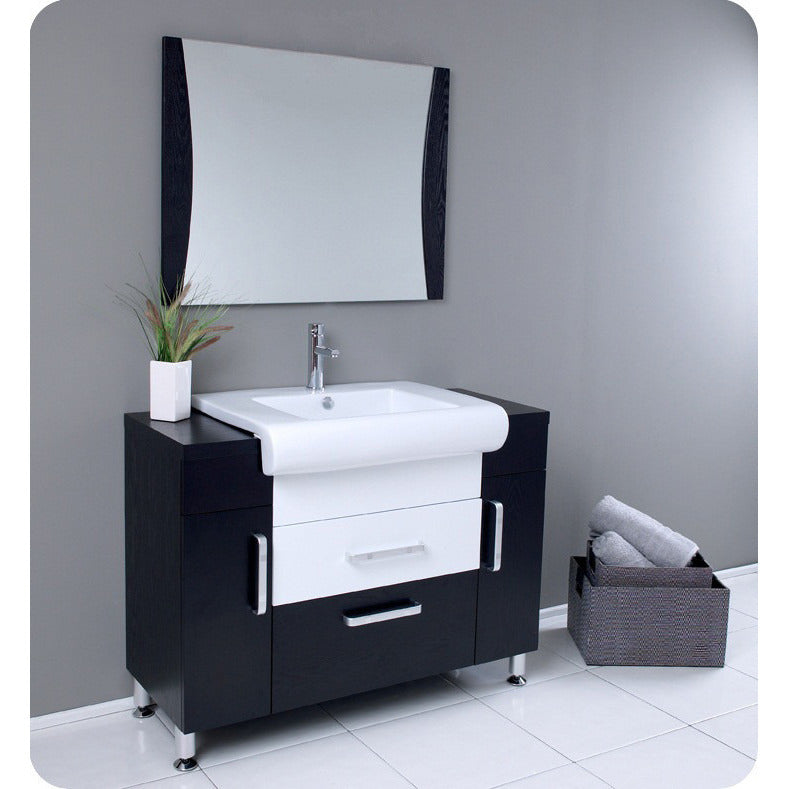 Fresca Vita Modern Bathroom Vanity w/ Wenge Wood Finish - living-essentials
