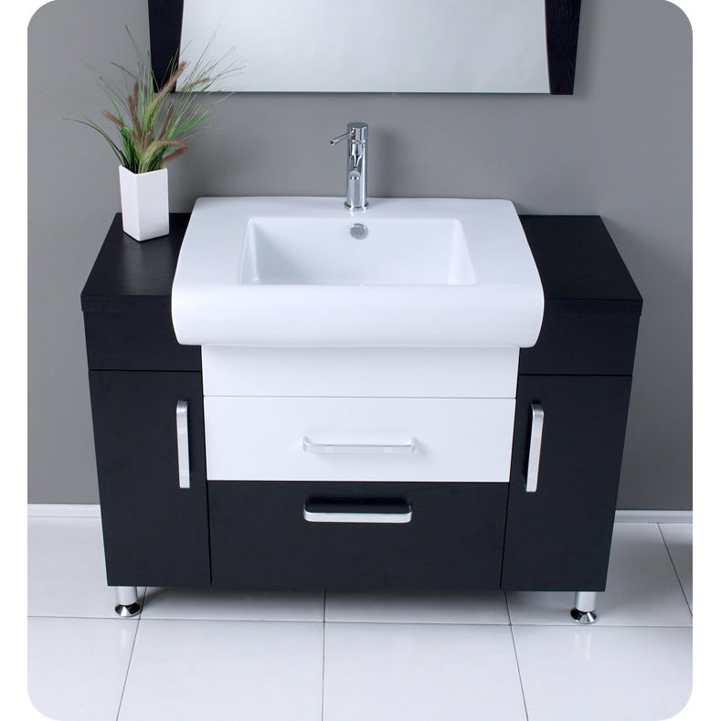 Fresca Vita Modern Bathroom Vanity w/ Wenge Wood Finish - living-essentials