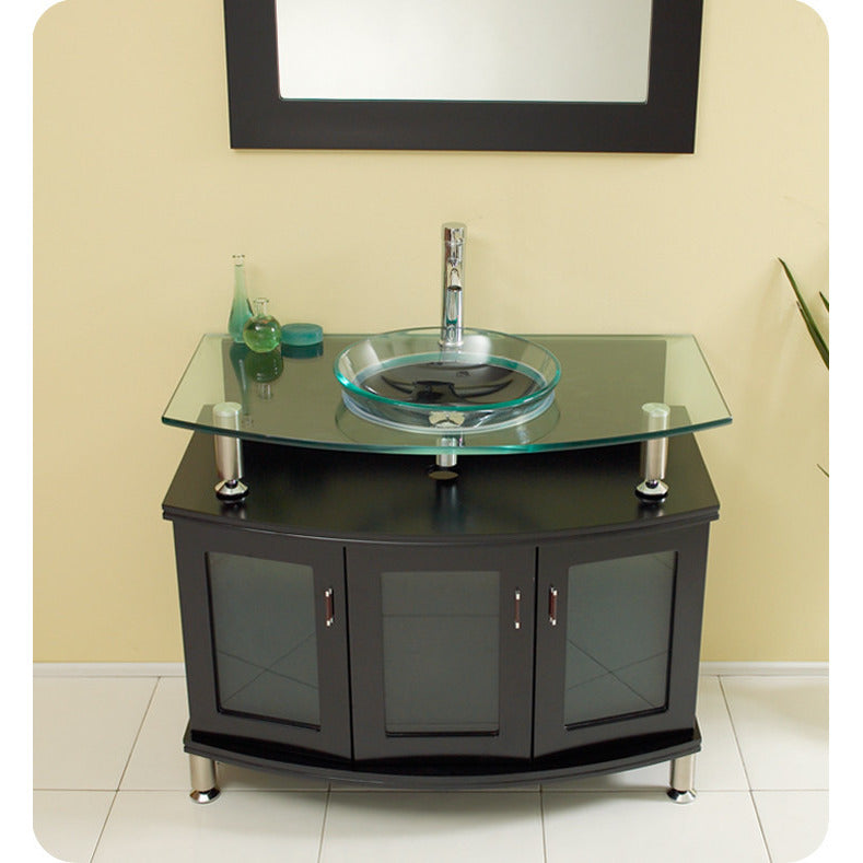 Fresca Contento 39" Espresso Modern Bathroom Vanity w/ Mirror - living-essentials