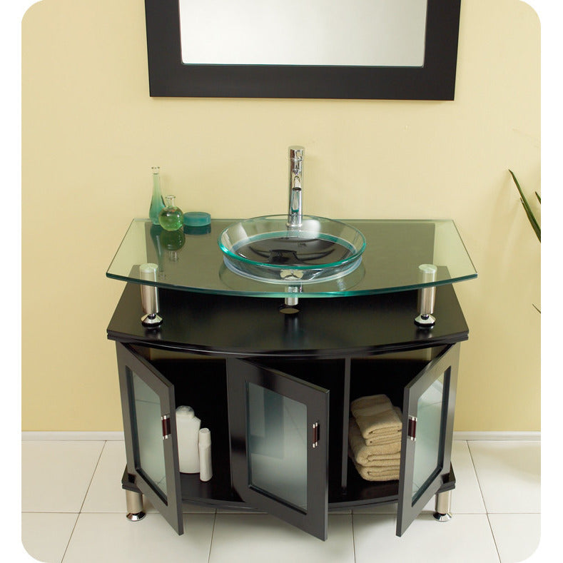 Fresca Contento 39" Espresso Modern Bathroom Vanity w/ Mirror - living-essentials