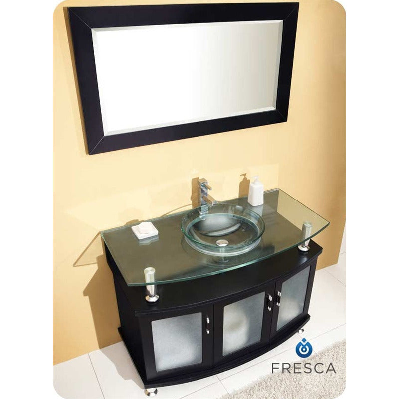Fresca Contento 43" Espresso Modern Bathroom Vanity w/ Mirror - living-essentials